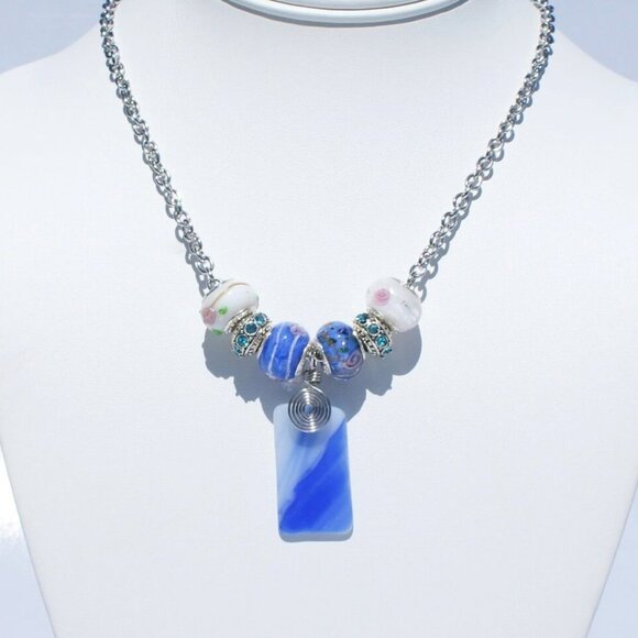Custom Jewelry - Light Blue Murano and Sea Glass Jewelry